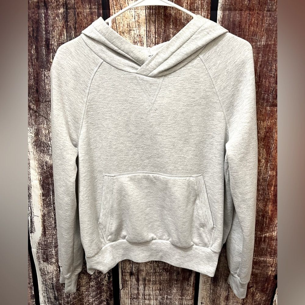 90 Degree By Reflex Gray Open-Back Workout Hoodie